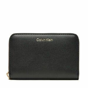 Nagy női pénztárca Calvin Klein Foil Logo Medium Zip Around LV04F1091G Fekete kép