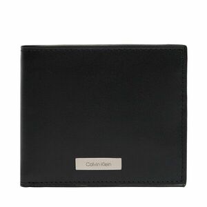 Nagyméretű férfi pénztárca Calvin Klein Plaque Billfold W/ Coin LV04D1067G Fekete kép