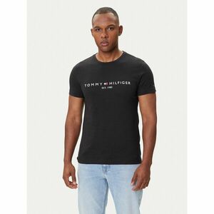 Tommy Hilfiger Póló Core Logo Tee MW0MW11465 Fekete Slim Fit kép