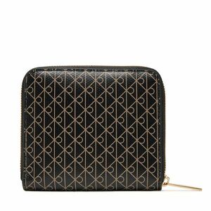 Kis női pénztárca Calvin Klein Emblem Aop Square Zip Around LV04F1089G Fekete kép