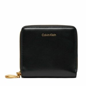 Kis női pénztárca Calvin Klein Hardware Square Zip Around LV04F1044G Fekete kép