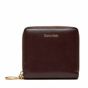Kis női pénztárca Calvin Klein Hardware Square Zip Around LV04F1044G Bordó kép
