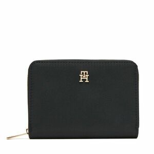Kis női pénztárca Tommy Hilfiger Th Icon Med Za Nylon AW0AW17741 Fekete kép