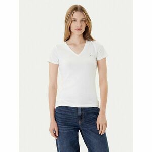 Tommy Jeans Póló Tjw Skinny Stretch DW0DW09197 Fehér Slim Fit kép