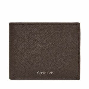 Nagyméretű férfi pénztárca Calvin Klein Foil Emboss Ew Bill Fold LV04D1062G Barna kép