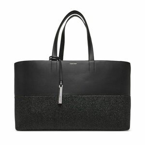 Táska Calvin Klein Ck Mixmedia Shopper_Raffia K60K613167 Fekete kép