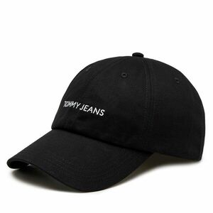 Baseball sapka Tommy Jeans Linear Logo AW0AW15845 Fekete kép