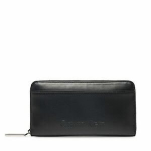 Nagy női pénztárca Calvin Klein Embossed Logo Large Zip Around K60K612952 Fekete kép