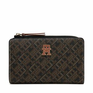 Nagy női pénztárca Tommy Hilfiger Th Monoplay Leather Med 7 Wallet AW0AW17417 Fekete kép