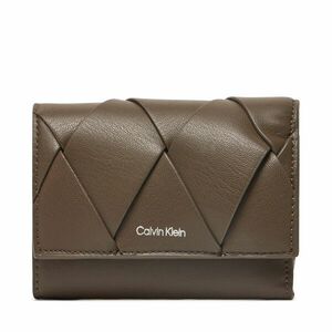 Női pénztárca Calvin Klein Ck Woven Small Trifold K60K612953 Khaki kép