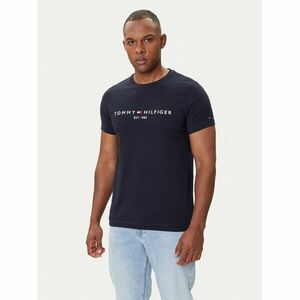 Tommy Hilfiger Póló Core Logo Tee MW0MW11465 Sötétkék Slim Fit kép