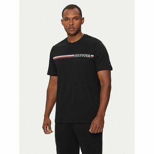Tommy Hilfiger Póló Chest Stripe MW0MW36739 Fekete Regular Fit kép
