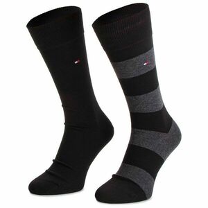 2 pár hosszú szárú unisex zokni Tommy Hilfiger 342021001 Fekete kép