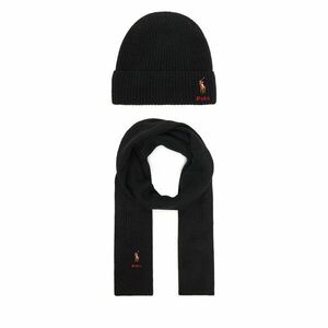 Sál és sapka szett Polo Ralph Lauren 455981430003 Fekete kép