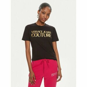 Versace Jeans Couture Póló 76HAHT04 Fekete Slim Fit kép