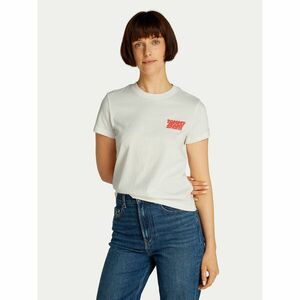 Tommy Jeans Póló Bubble DW0DW21338 Fehér Regular Fit kép