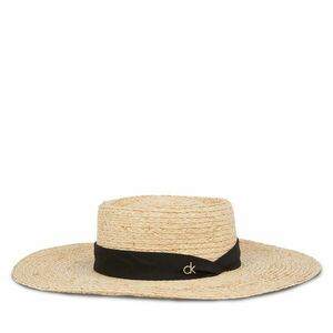 Kalap Calvin Klein Ck Metal Linen Band Straw Hat K60K612915 Bézs kép
