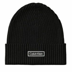 Sapka Calvin Klein Patch Chunky Rib Cotton Beanie LV04D8053G Fekete kép