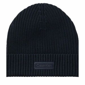 Sapka Calvin Klein Patch Chunky Rib Cotton Beanie LV04D8053G Sötétkék kép