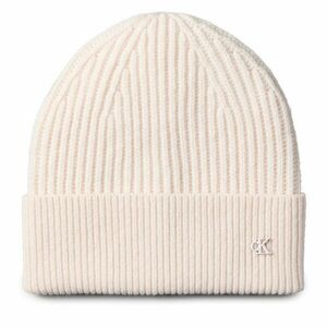 Sapka Calvin Klein Ck Metal Wool Beanie LV04D8032G Ekru kép