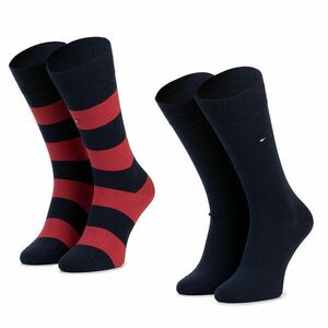 2 pár hosszú szárú férfi zokni Tommy Hilfiger 342021001 Sötétkék kép
