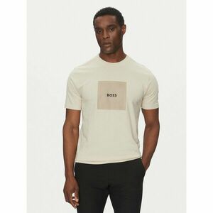 BOSS Póló Logo 50538096 Bézs Regular Fit kép