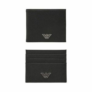 Pénztárca és kártyatartó szett Emporio Armani Y4R237 Y138E Fekete kép