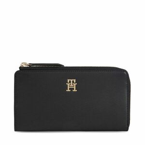 Nagy női pénztárca Tommy Hilfiger Th Feminine Large Slim Wallet AW0AW14890 Fekete kép