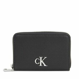 Kis női pénztárca Calvin Klein Jeans Minimal Monogram M Zip Around T K60K611970 Fekete kép