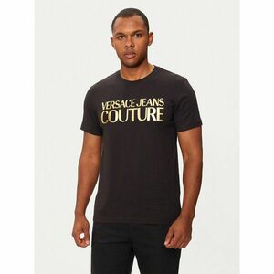 Versace Jeans Couture Póló 77GAHT05 Fekete Regular Fit kép