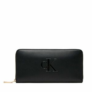 Nagy női pénztárca Calvin Klein Bold Ck Long Zip Around LV04F1077G Fekete kép