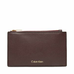 Nagy női pénztárca Calvin Klein Foil Logo Top Zip Cardcase LV04F1090G Bordó kép