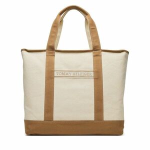 Táska Tommy Hilfiger Th Summer Canvas Tote AW0AW17421 Bézs kép