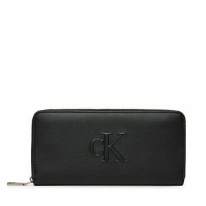 Nagy női pénztárca Calvin Klein Jeans Sculpted Zip Around LV04K1005G Fekete kép