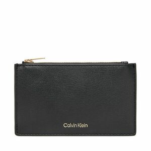 Nagy női pénztárca Calvin Klein Foil Logo Top Zip Cardcase LV04F1090G Fekete kép