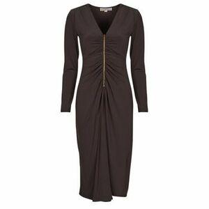 Hosszú ruhák MICHAEL Michael Kors ZIP LS CF RUCH MIDI DRS kép