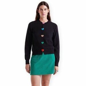 Kabátok Compania Fantastica COMPAÑIA FANTÁSTICA Cardigan 10321 - Black kép