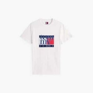 Rövid ujjú pólók Tommy Jeans TJM SLIM RWB FLAG TEE EX kép