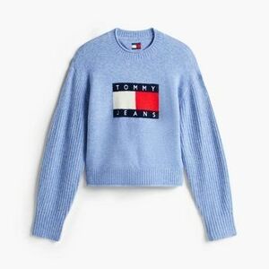 Pulóverek Tommy Jeans TJW MELANGE FLAG SWEATER kép