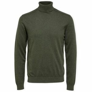 Pulóverek Selected Noos Berg Roll Neck Knit - Forest Green kép