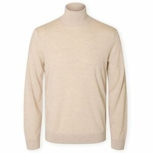 Pulóverek Selected Noos Tray Roll Neck Knit - Oatmeal kép