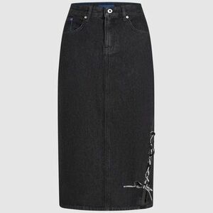 Szoknyák Karl Lagerfeld KLJ TIED DENIM MIDI SKIRT kép