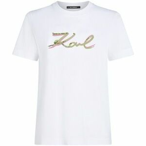 Rövid ujjú pólók Karl Lagerfeld SIGNATURE SEQUINS T-SHIRT kép