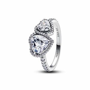 Pandora Pandora Ezüst gyűrű csillogó szívek Timeless 193659C01 58 mm kép