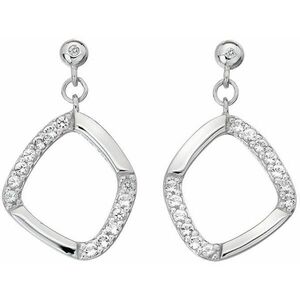 Hot Diamonds Hot Diamonds Csillogó ezüst gyémánt fülbevaló Behold DE646 kép