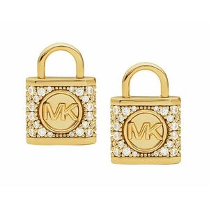 Michael Kors Michael Kors Ezüst bedugós fülbevaló cirkónium kövekkel Lógó lakat KC1628AN710 kép