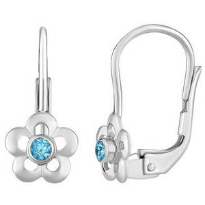Swarovski Fülbevalók ezüst / kék kép