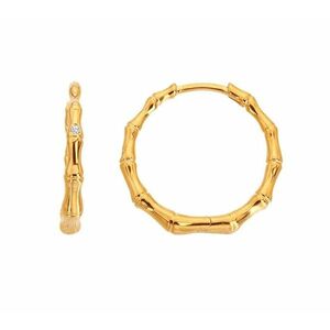 Hot Diamonds Hot Diamonds Aranyozott karika fülbevaló gyémánttal Golden Edit Hope DE842 kép