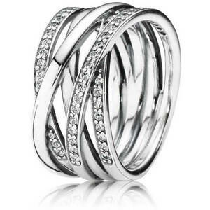 Pandora Pandora Ezüst fonott gyűrű 190919CZ 56 mm kép