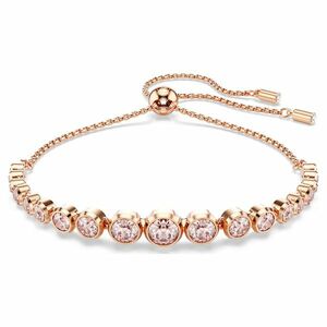 Swarovski Swarovski Aranyozott karkötő rózsaszín kristályokkal Tennis Imber 5718204 kép